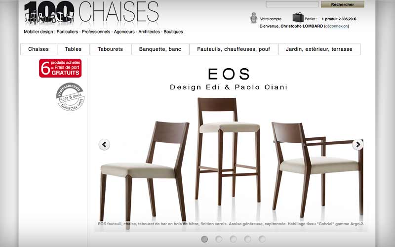 Vente en ligne de chaises design